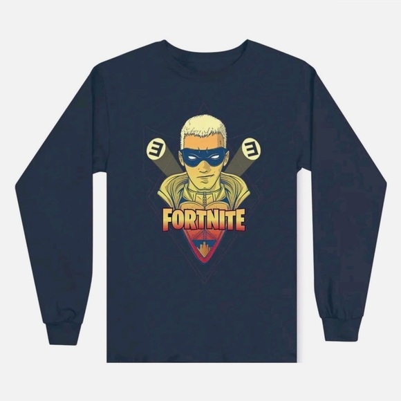 Eminem Limited Edition X Fortnite Longsleeve Navy Blue Shirt Size M - Picture 1 of 7